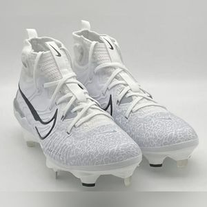 Nike Alpha Huarache NXT White Metal Baseball Cleats